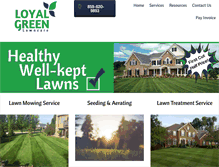 Tablet Screenshot of myloyalgreenlawn.com